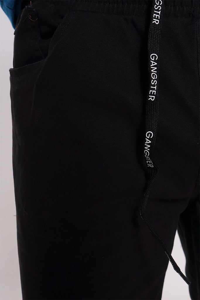 Plus Short Canvas Liso Negro Gangster