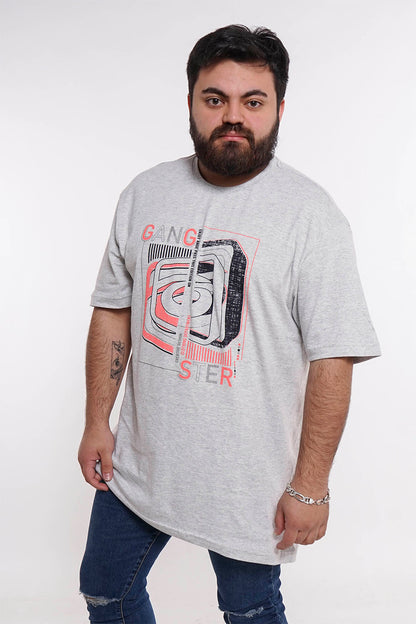 Plus Polera Mc Básica Stride Gris Gangster