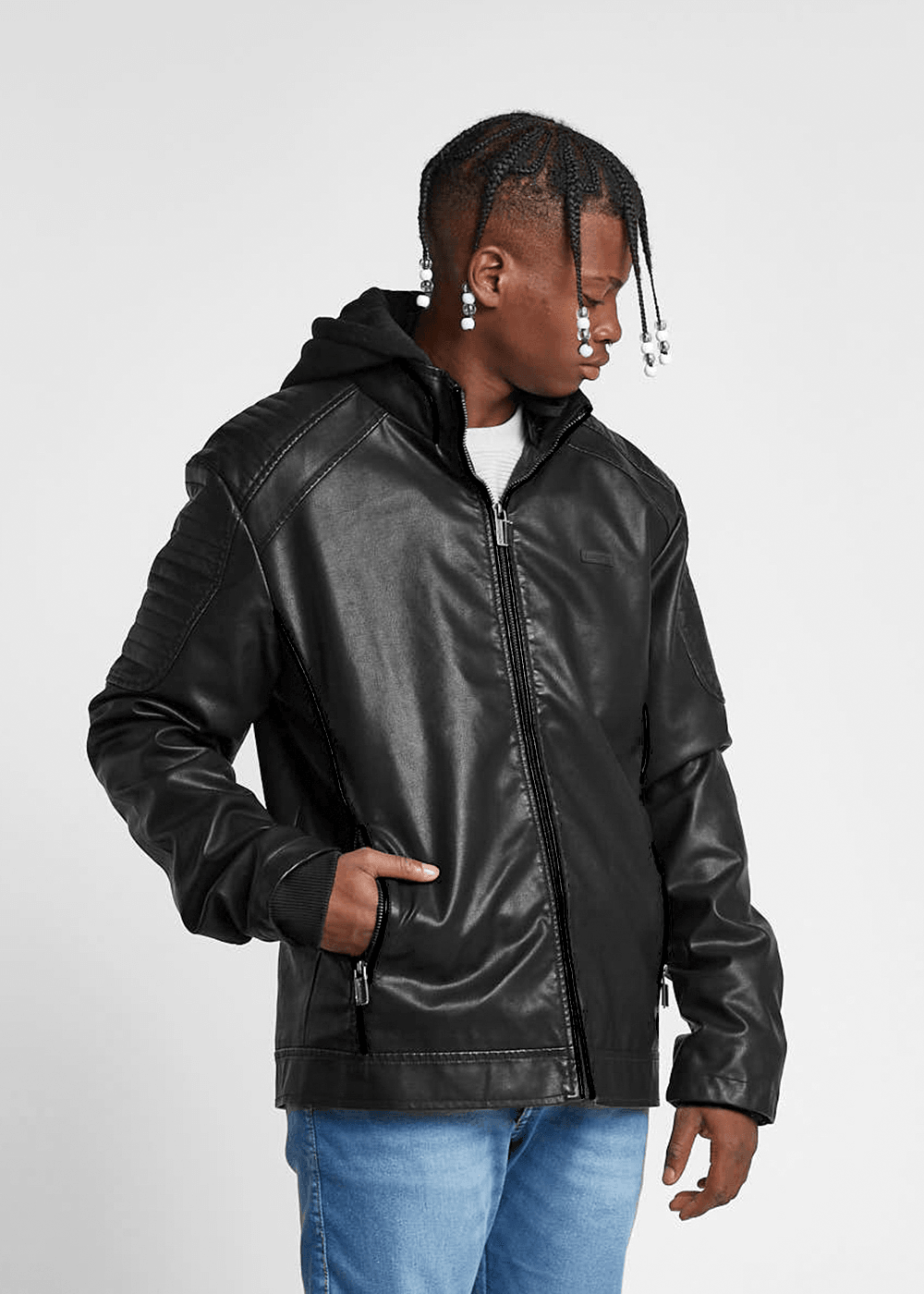 Chaqueta PU Rider Negro Gangster - Gangster