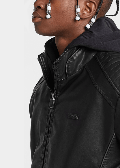 Chaqueta PU Rider Negro Gangster - Gangster