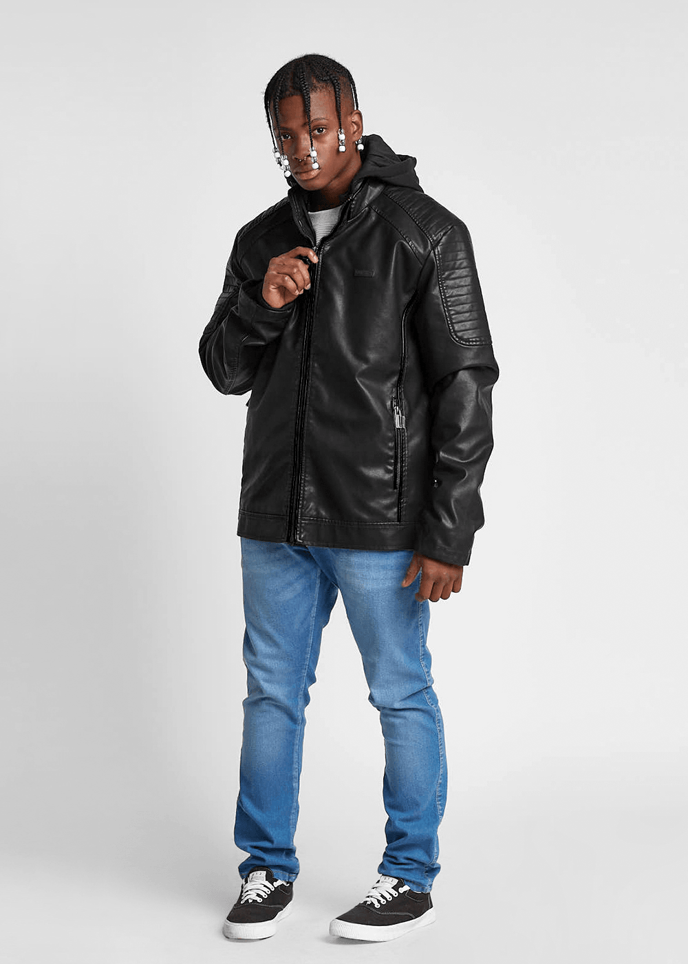 Chaqueta PU Rider Negro Gangster - Gangster
