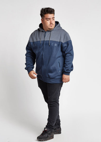 Plus Poleron Zip Hoodie Rubber Azul Gangster