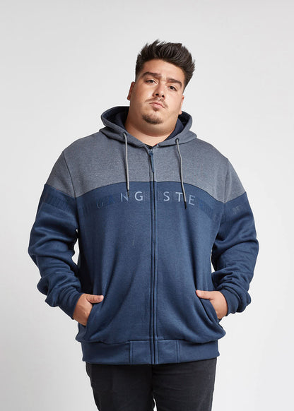 Plus Poleron Zip Hoodie Rubber Azul Gangster