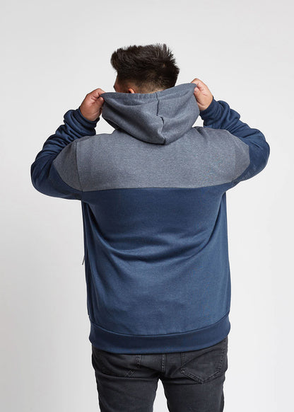 Plus Poleron Zip Hoodie Rubber Azul Gangster