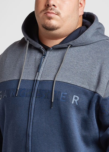 Plus Poleron Zip Hoodie Rubber Azul Gangster